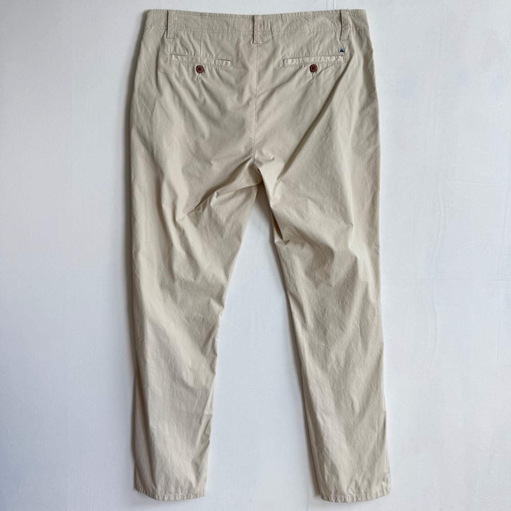 Tailor Vintage Greenwich Slim Fit Pants 36x32 Khaki Tan Airotec Luxe Performance - Picture 5 of 9